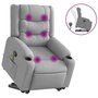 Voir la diapositive 2 : VIDAXL Fauteuil de massage inclinable Gris clair Tissu