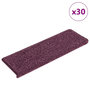 Voir la diapositive 1 : VIDAXL Tapis d'escalier 30 pcs 65x21x4 cm violet fonce