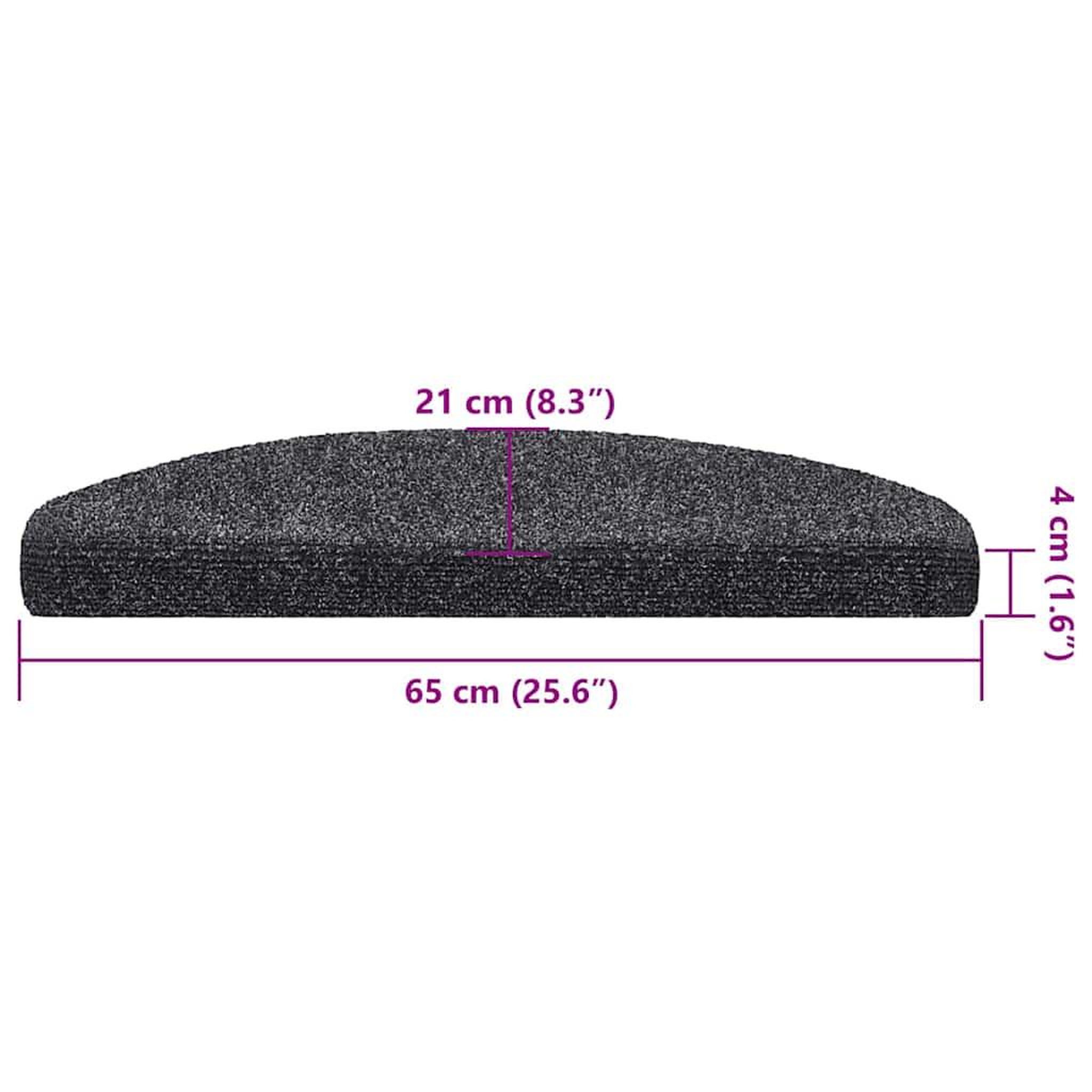 Voir la diapositive 6 : VIDAXL Tapis d'escalier auto-adhesifs 30 pcs gris fonce 65x21x4 cm