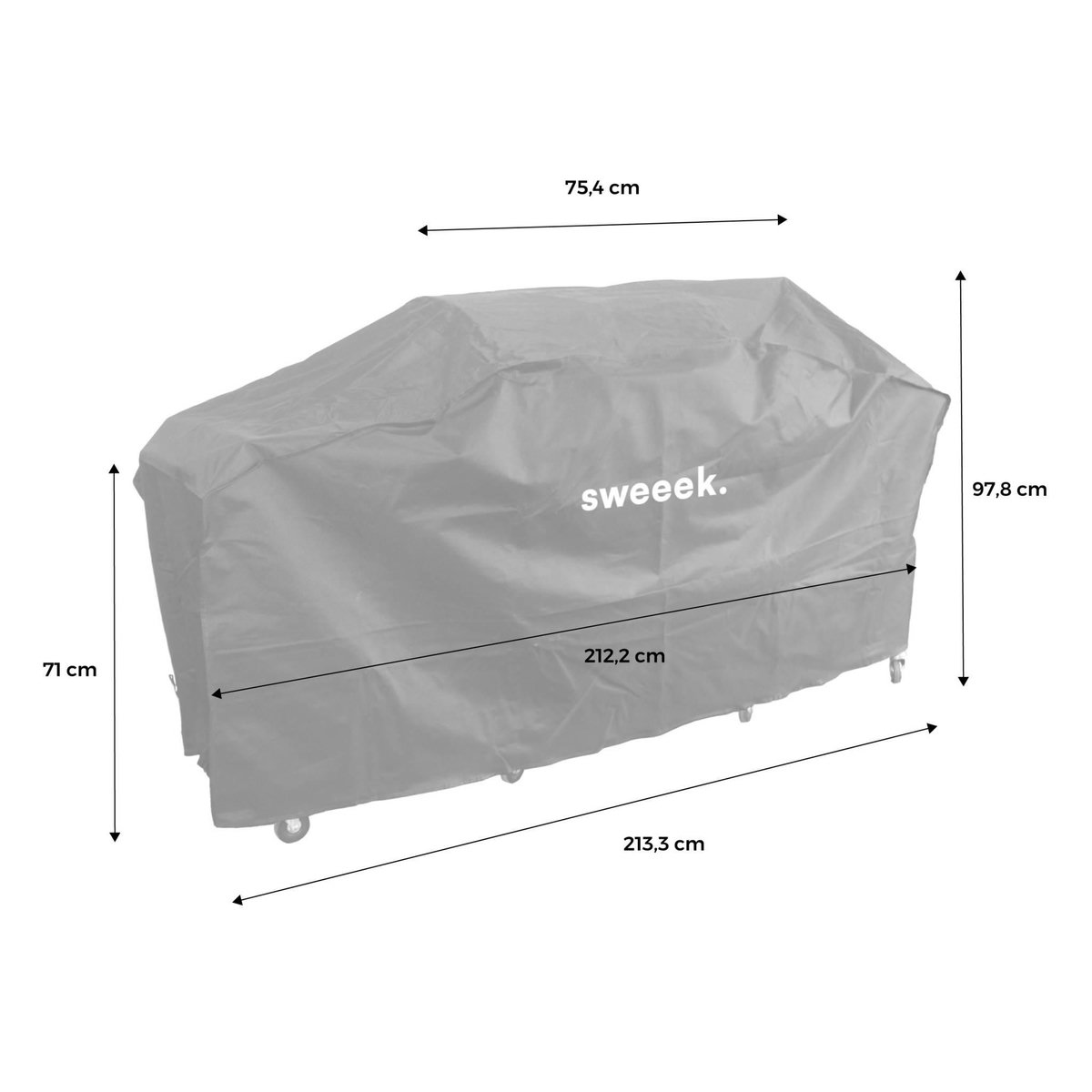 SWEEEK Housse en polyester et PVC pour Barbecue au gaz D'Artagnan