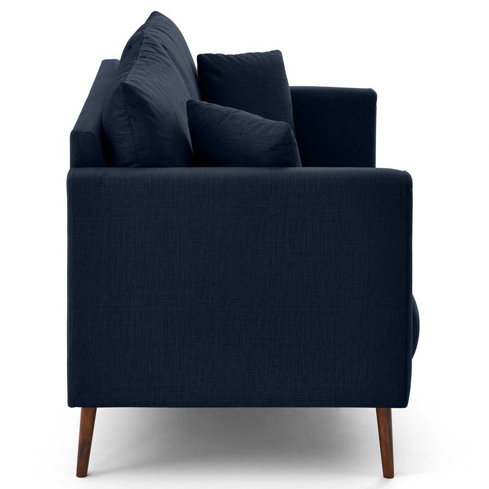 Voir la diapositive 5 : LISA DESIGN Ostrava - canapé droit 2 places en velours pieds en bois