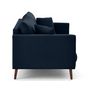 Voir la diapositive 5 : LISA DESIGN Ostrava - canapé droit 2 places en velours pieds en bois