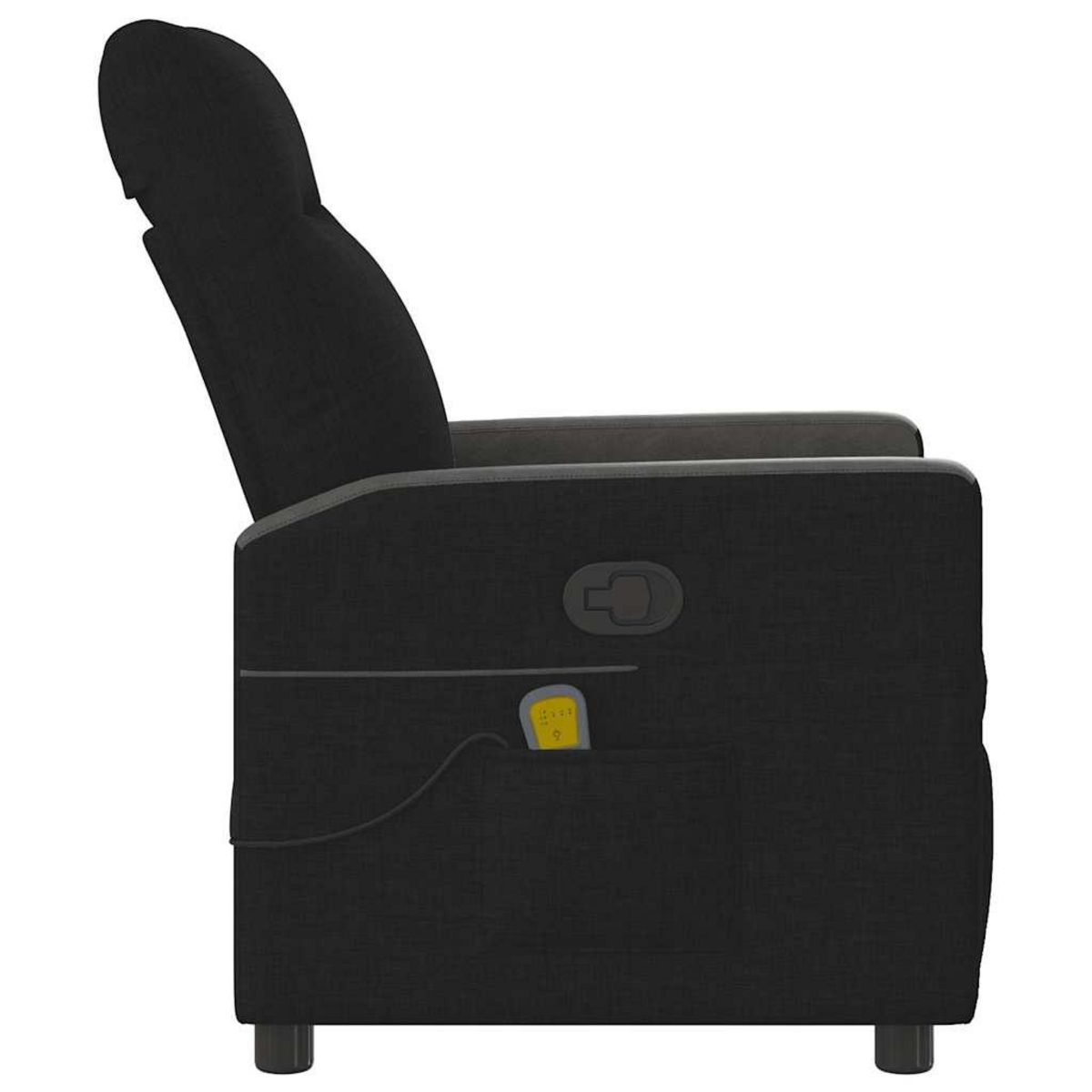 VIDAXL Fauteuil de massage inclinable Noir Tissu