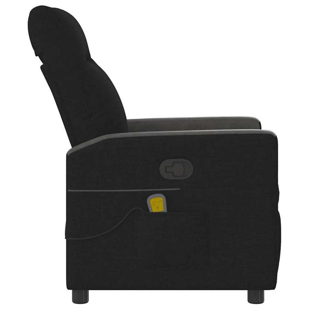 VIDAXL Fauteuil de massage inclinable Noir Tissu