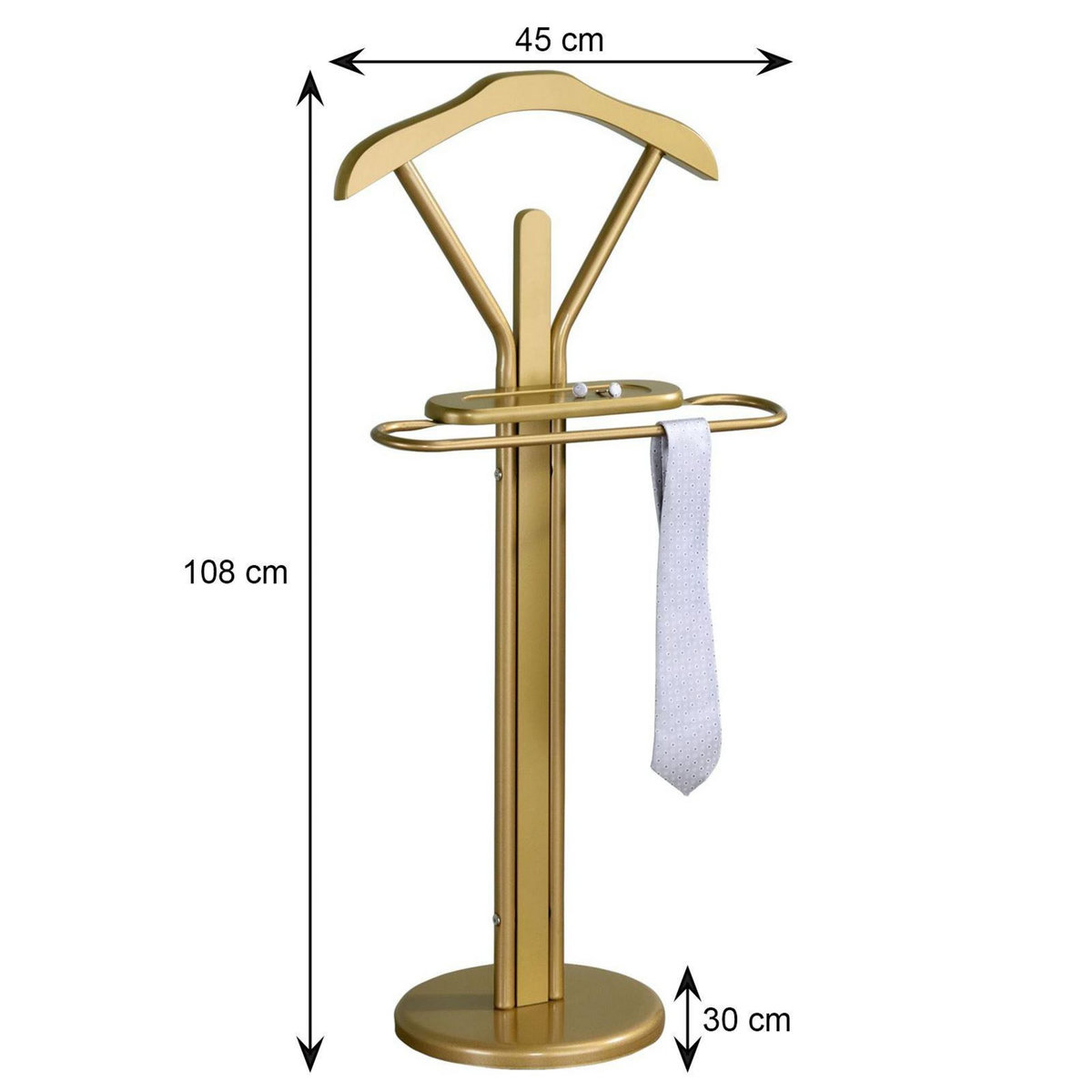 IDIMEX Valet FABIO, en métal laqué et MDF