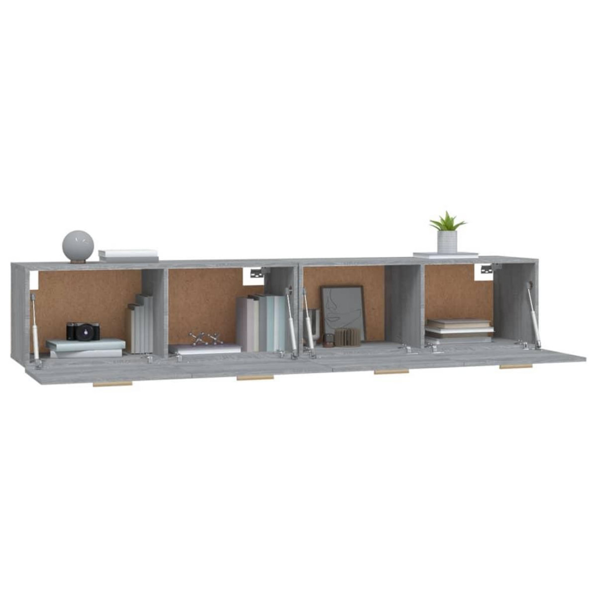 VIDAXL Armoires murales 2 pcs Sonoma gris 100x36,5x35 cm