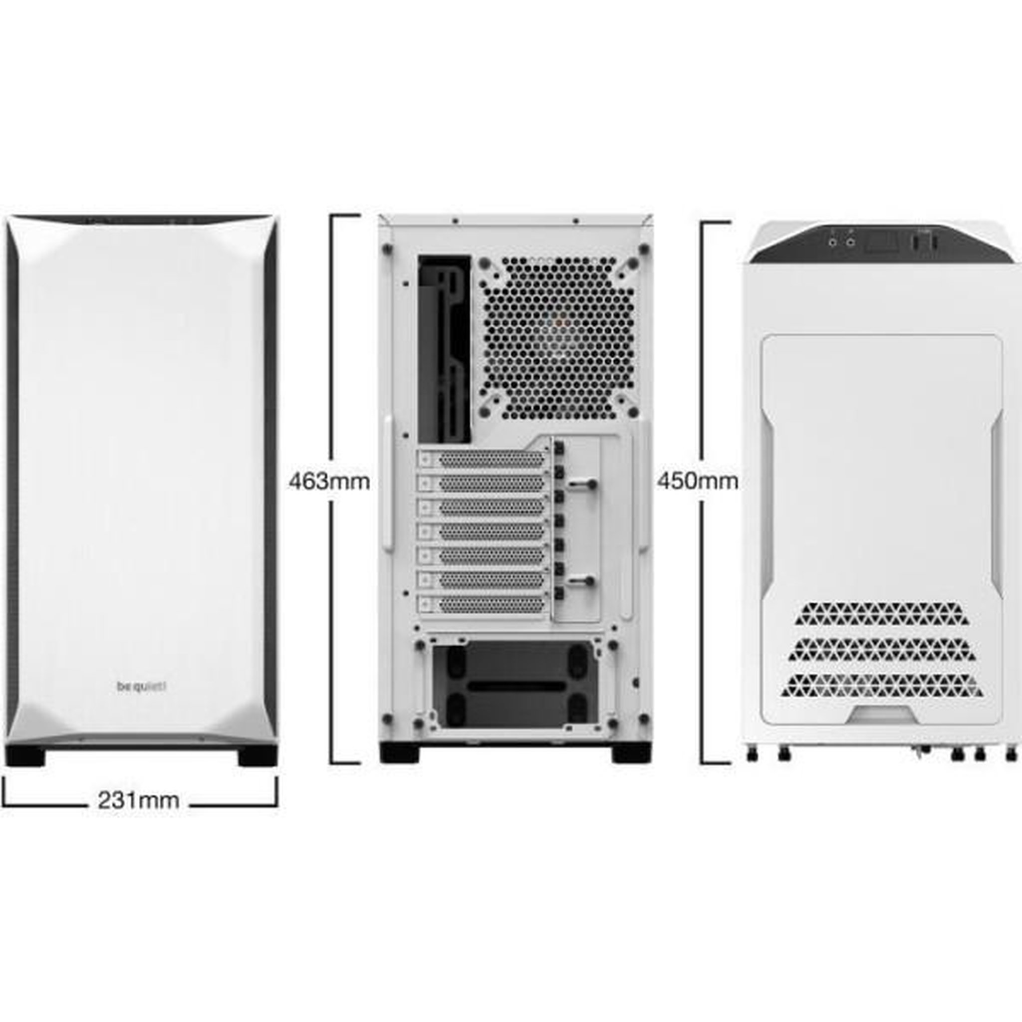 Voir la diapositive 2 : BE QUIET Boitier pc - be quiet! - bgw35 pure base 500 window - moyen tour - blanc