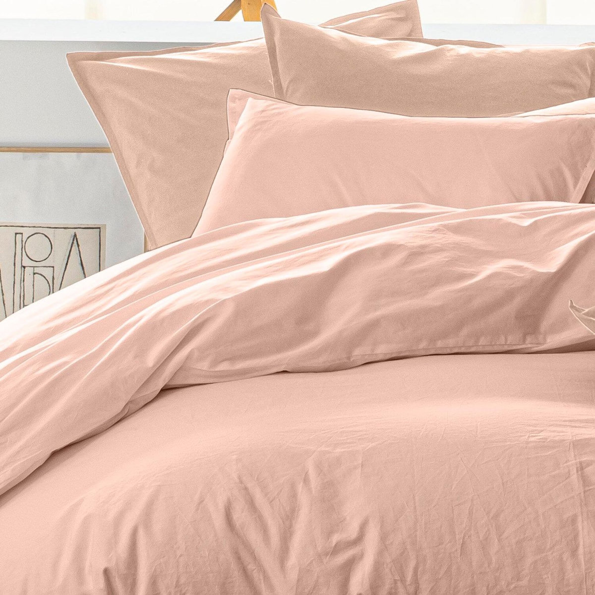 BATON ROUGE Housse de couette 100% percale de coton lavé 80fils/cm2