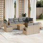 Voir la diapositive 1 : VIDAXL Salon de jardin avec coussins 9pcs melange beige resine tressee