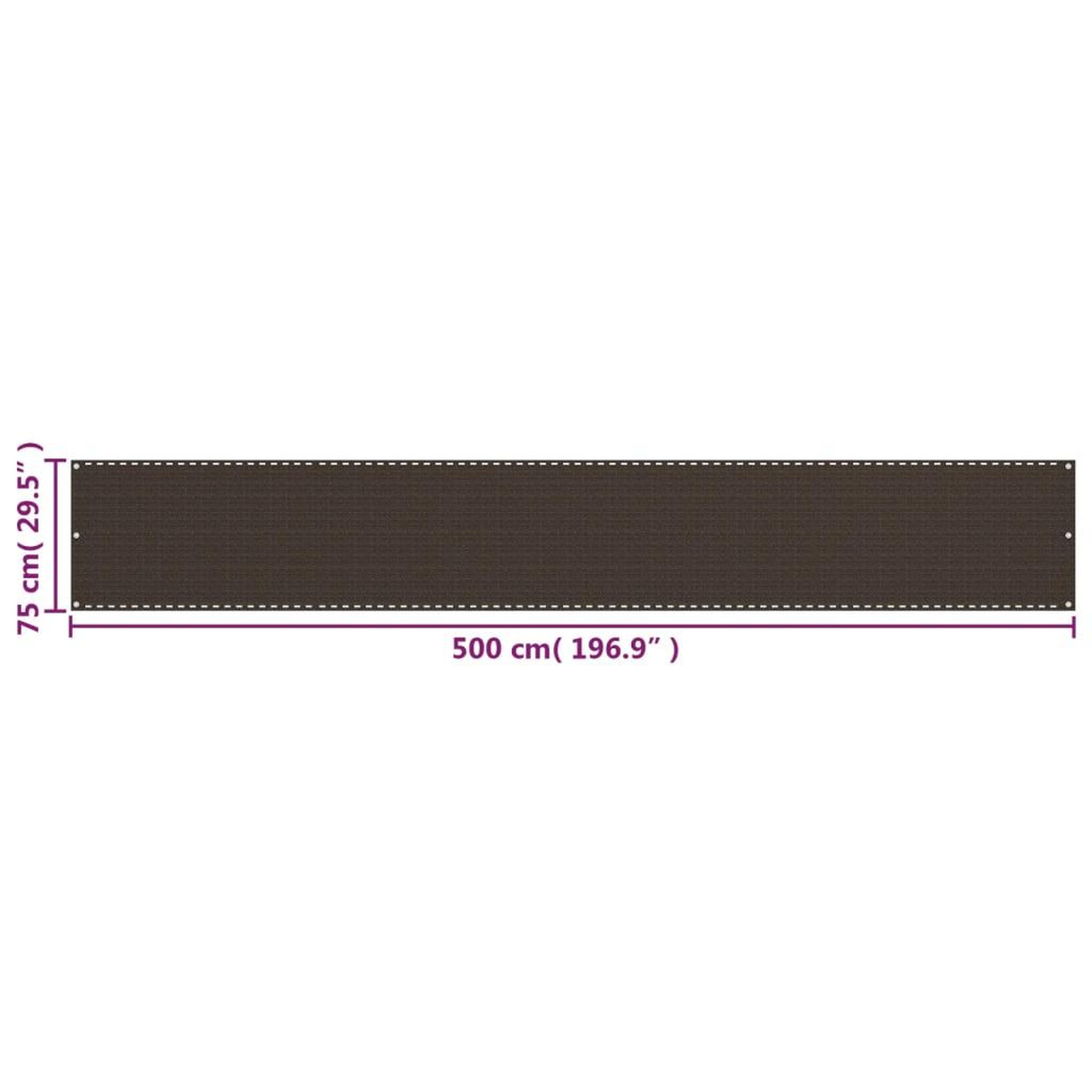 Voir la diapositive 6 : VIDAXL Ecran de balcon marron 75x500 cm pehd