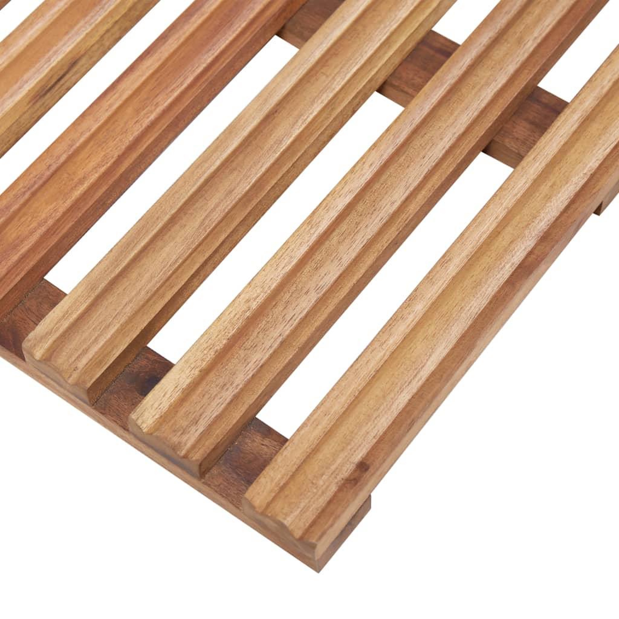 Voir la diapositive 5 : VIDAXL Tapis de salle de bain 2 pcs bois d'acacia massif 56x37 cm