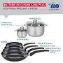 Voir la diapositive 2 : ELO Ensemble de 4 Poêles de cuisson 20, 24, 28 et 32 cm et 2 faitouts 12 et 20 cm Elo Prima Brillant