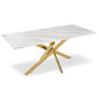 Voir la diapositive 1 : Paris Prix Table Basse en Verre  Olaze  120cm Effet Marbre