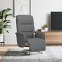 Voir la diapositive 1 : VIDAXL Fauteuil inclinable de massage et repose-pieds gris fonce tissu