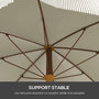 Voir la diapositive 4 : OUTSUNNY Parasol droit de plage jardin style bohème à franges UV40+ vert