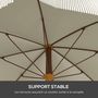 Voir la diapositive 4 : OUTSUNNY Parasol droit de plage jardin style bohème à franges UV40+ vert