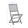 Voir la diapositive 6 : VIDAXL Chaises pliables d'exterieur lot de 8 Bois d'acacia solide