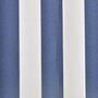 VIDAXL Toit d'auvent Toile Bleu et blanc 4x3 m (Cadre non inclus)