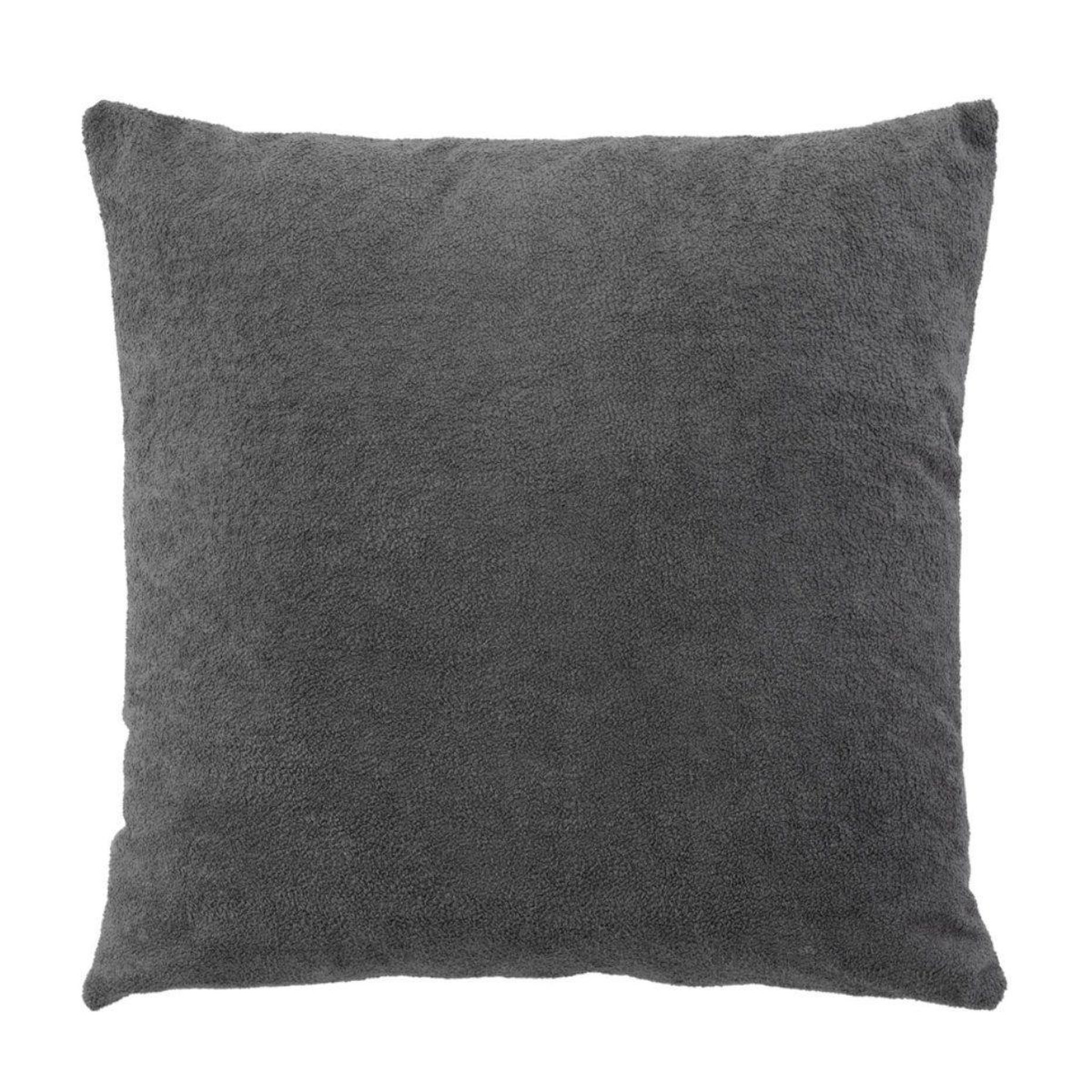 Douceur d'Intérieur Coussin déco bouclette  tessa  45x45cm anthracite