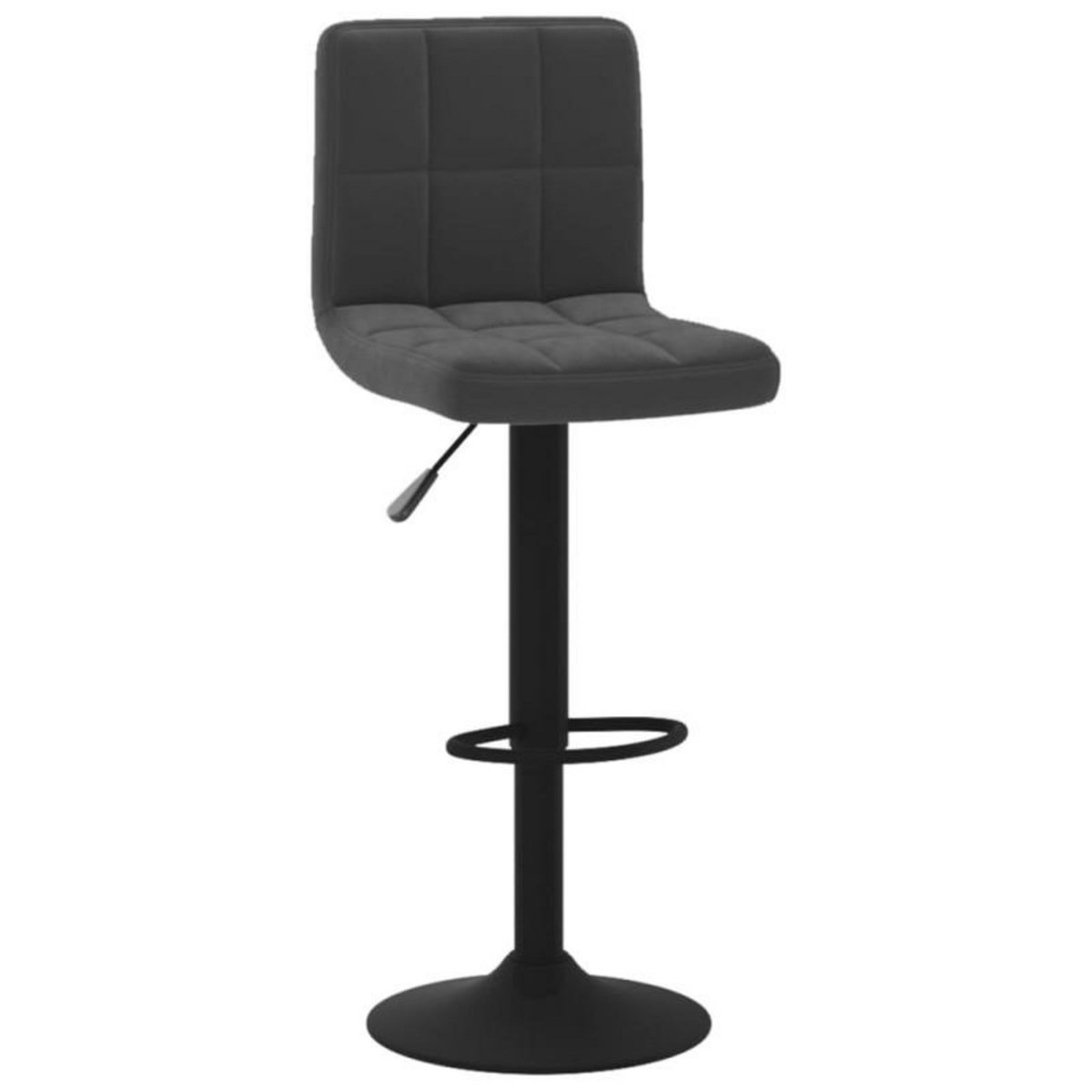 VIDAXL Tabourets de bar lot de 2 noir velours