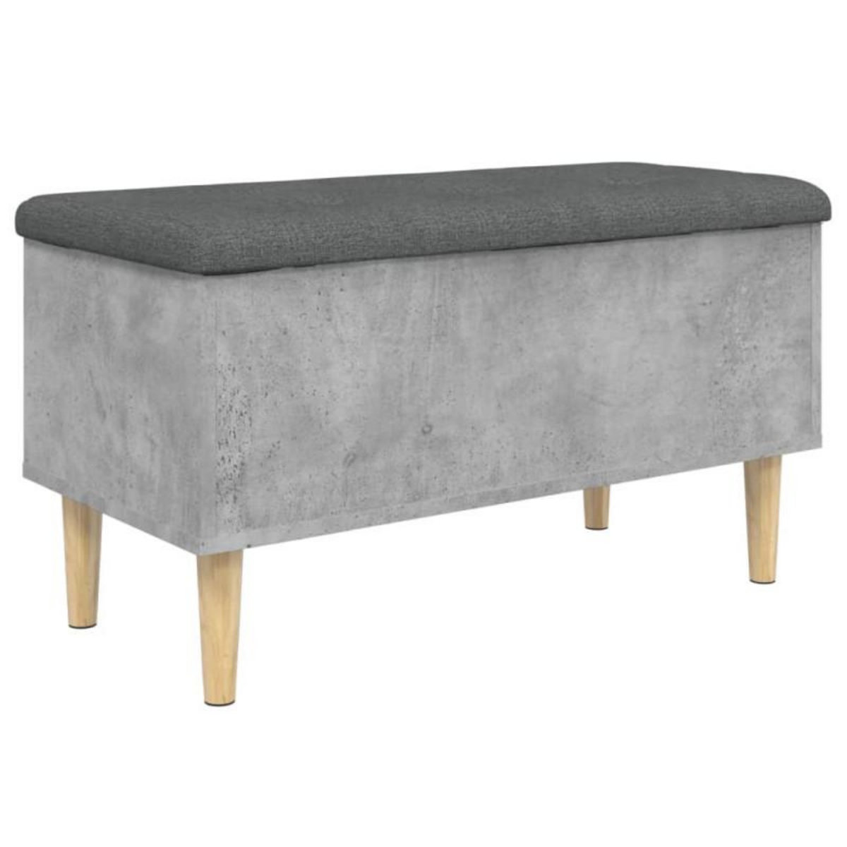 VIDAXL Banc de rangement gris béton 82x42x46 cm bois d ingénierie