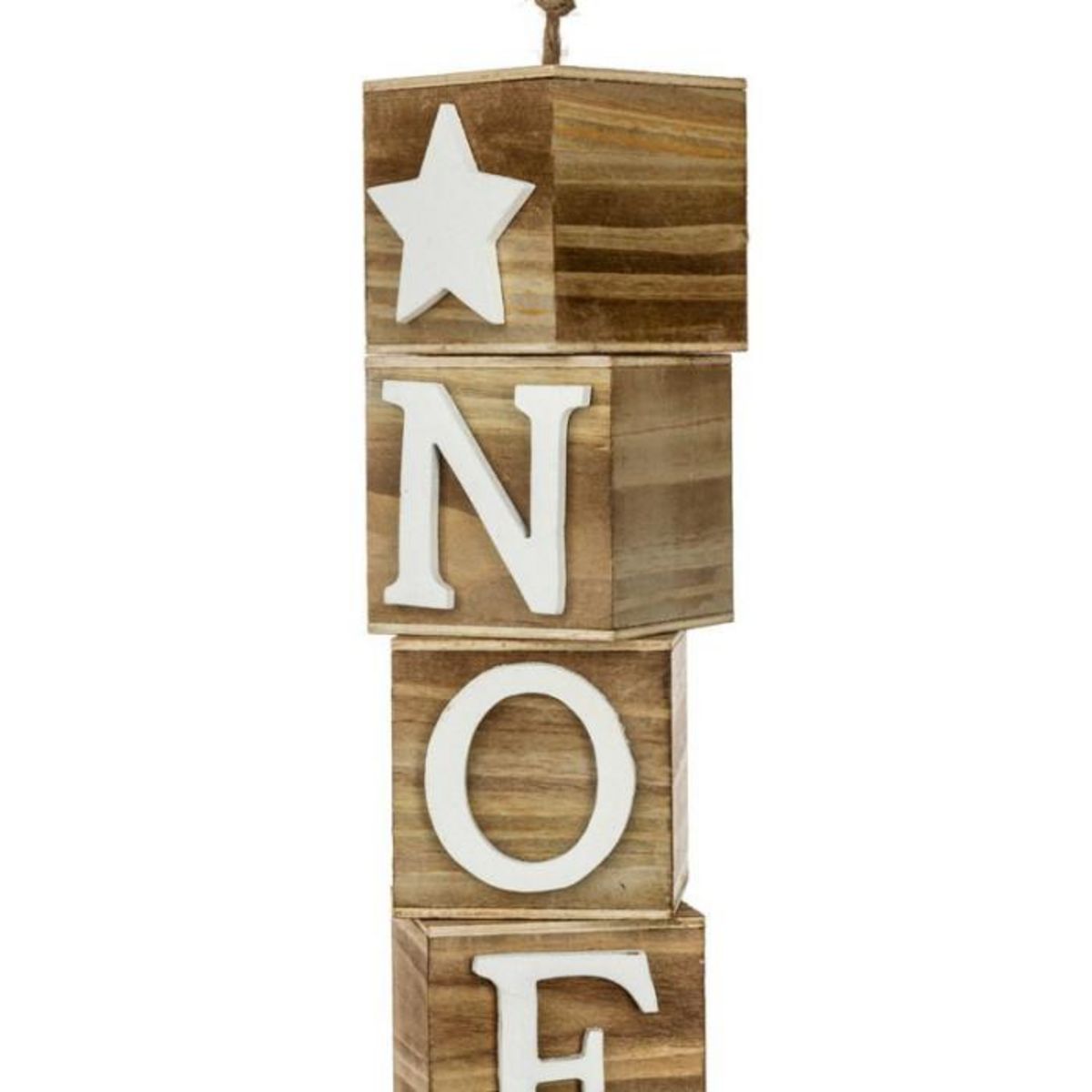 FEERIC LIGHT & CHRISTMAS Sujet de Noël Lettres  Glacé  55cm Naturel