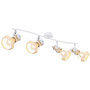 Voir la diapositive 1 : GLOBO Spot plafonnier design scandinave Bana - 4 Ampoules - Blanc
