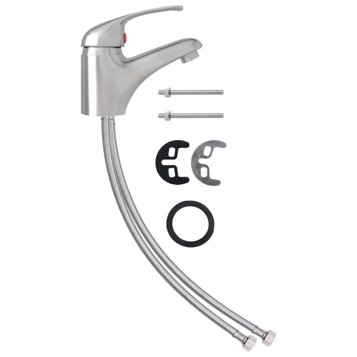VIDAXL Mitigeur de lavabo Argente 13x10 cm