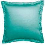 DODO Taie d'oreiller Harmonie Satin de coton coloris Turquoise. Coloris disponibles : Bleu