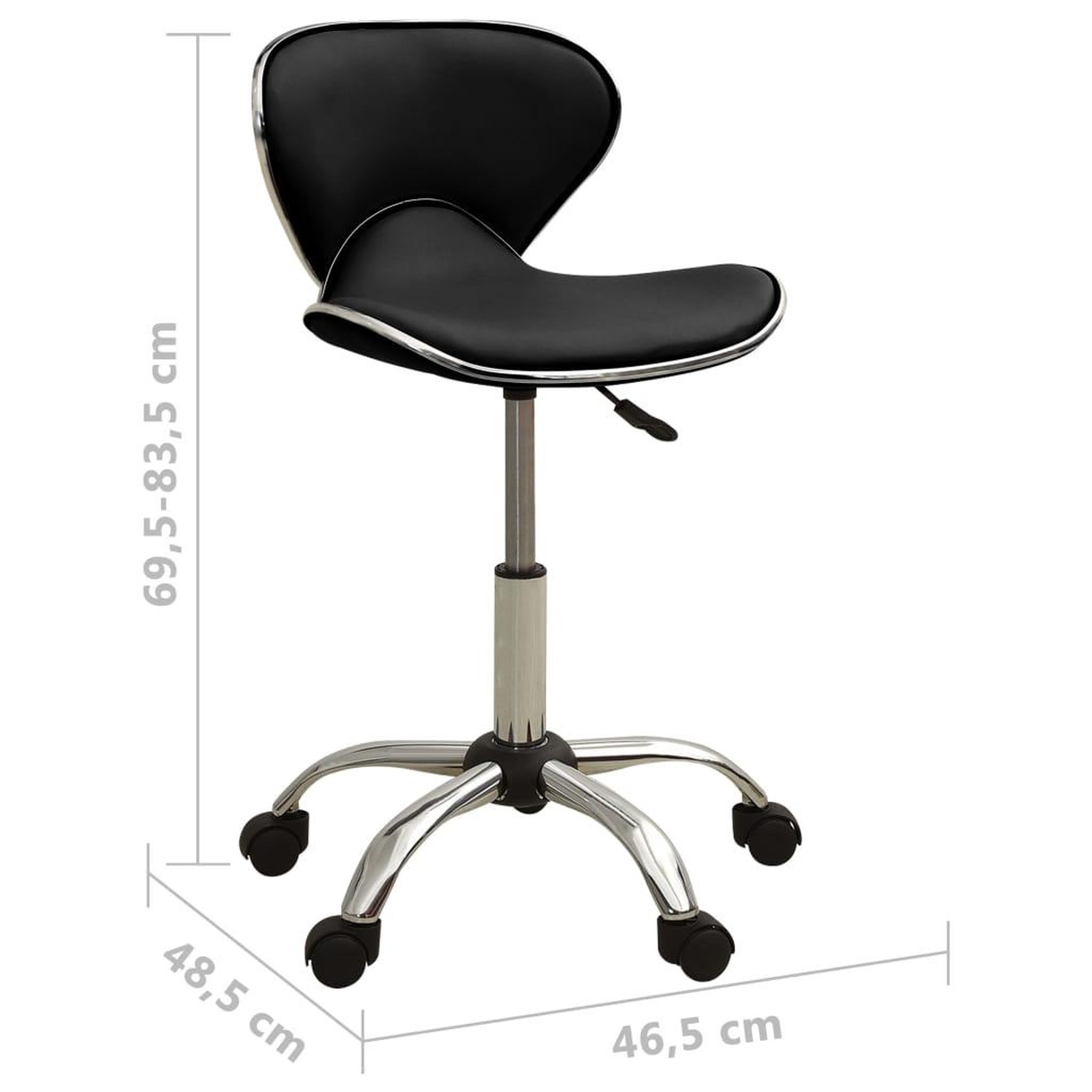 Voir la diapositive 6 : VIDAXL Chaise de bureau Noir Similicuir