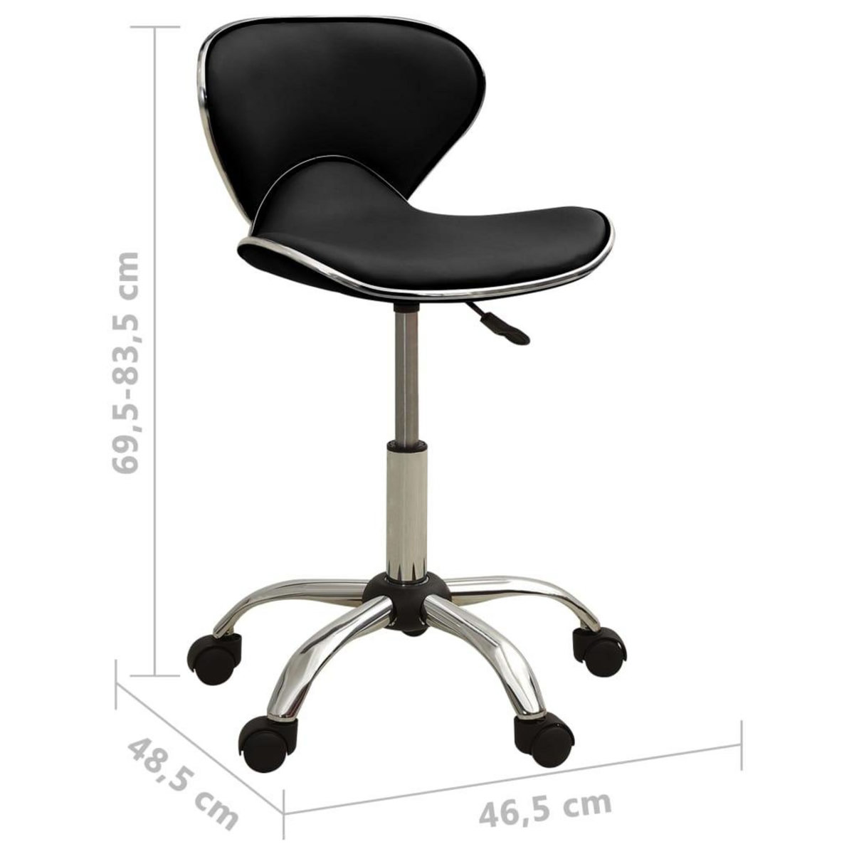 VIDAXL Chaise de bureau Noir Similicuir