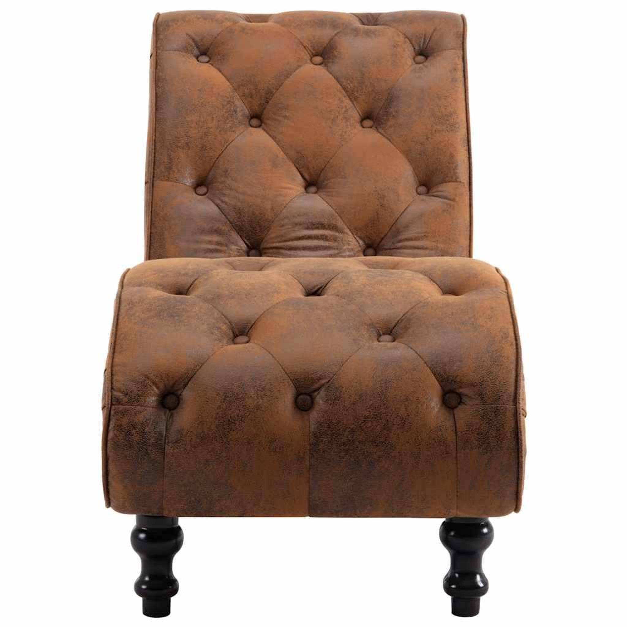 Voir la diapositive 4 : VIDAXL Chaise longue Marron Similicuir daim