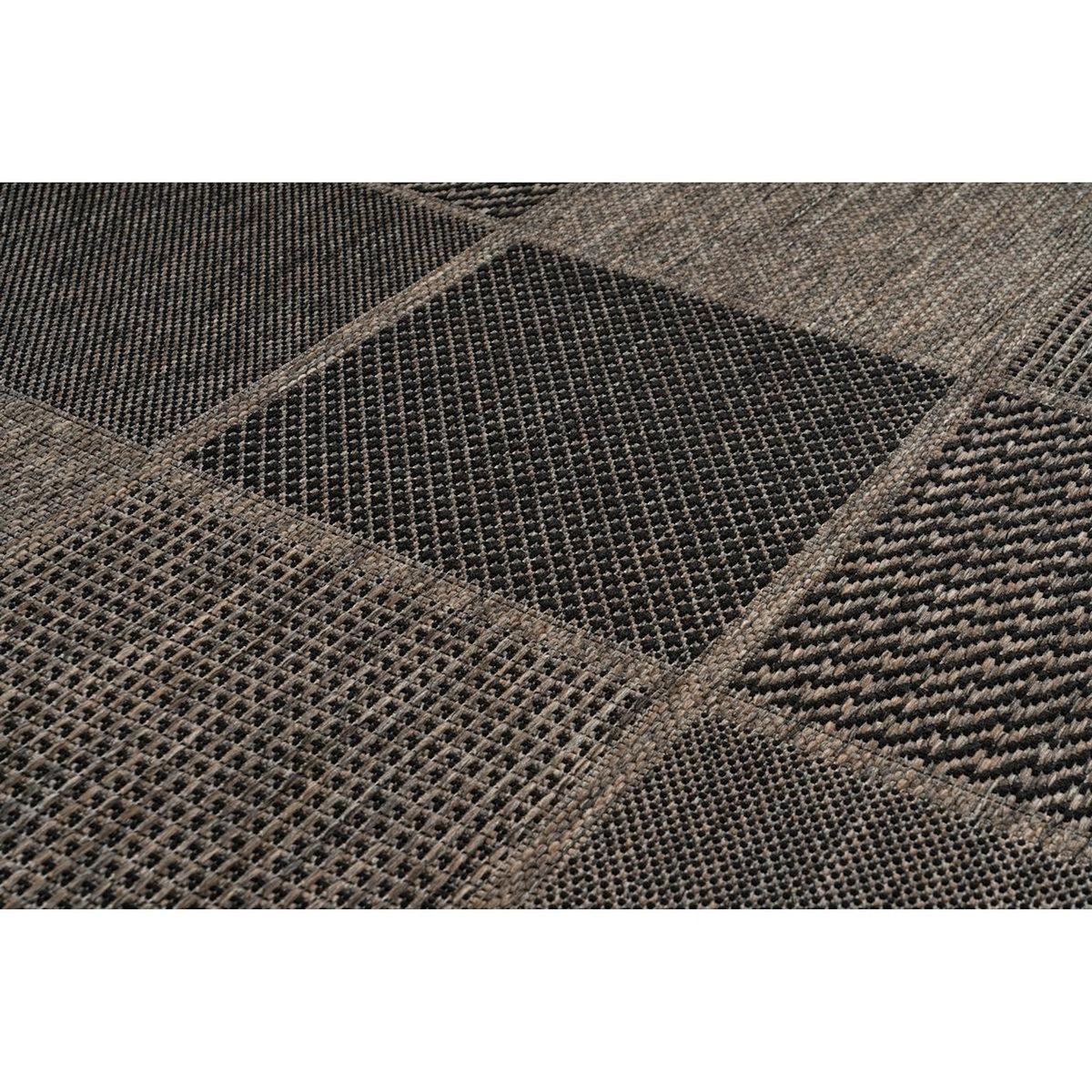 Paris Prix Tapis Géométrique à Poils Plats  Splash  Gris