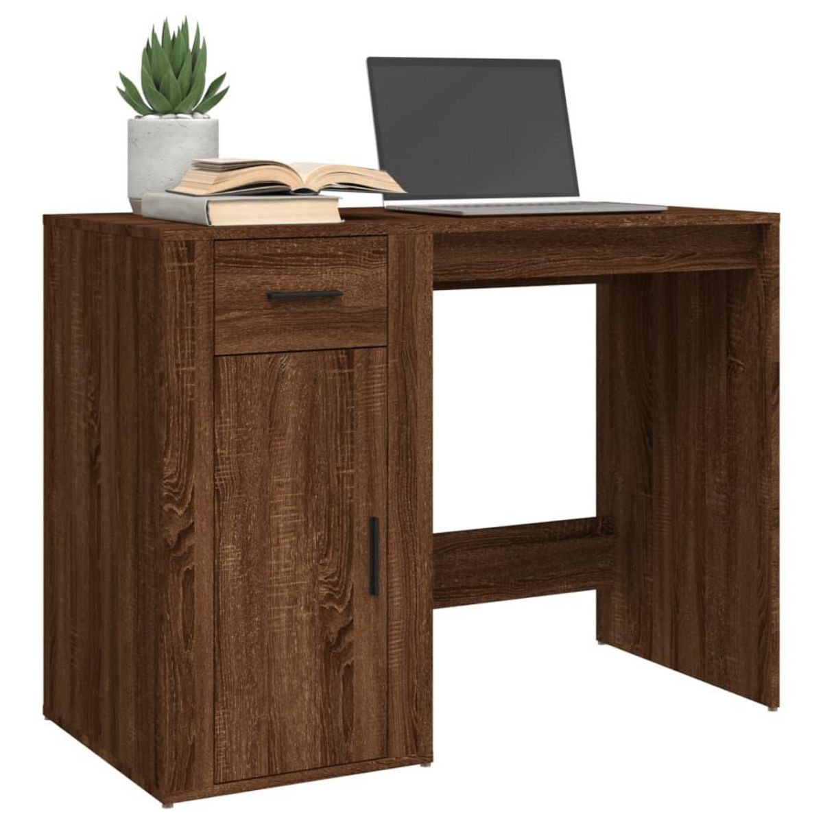 VIDAXL Bureau Chene marron 100x49x75 cm Bois d'ingenierie