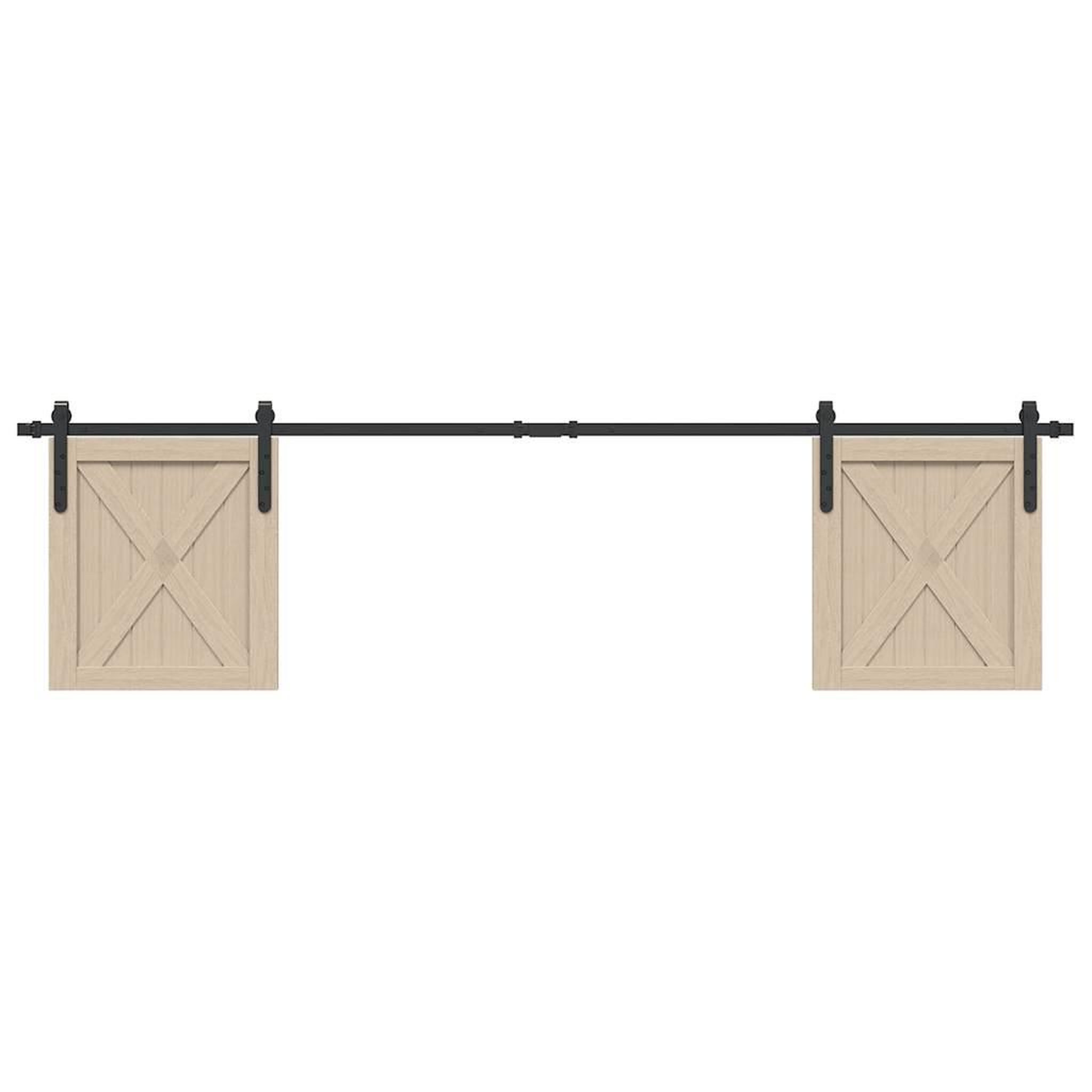 VIDAXL Kit de porte d'armoire coulissante 200 cm acier au carbone