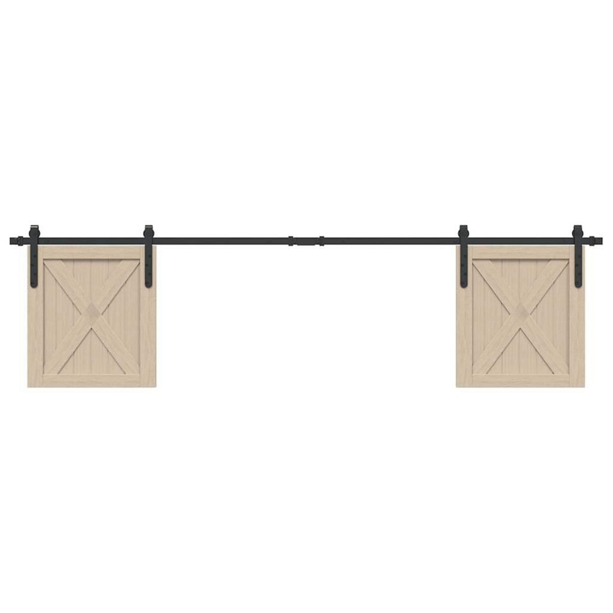 VIDAXL Kit de porte d'armoire coulissante 200 cm acier au carbone