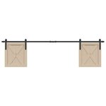 VIDAXL Kit de porte d'armoire coulissante 200 cm acier au carbone