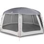 Voir la diapositive 2 : VIDAXL Tente piscine toit amovible parois maille gris 690x690 cm