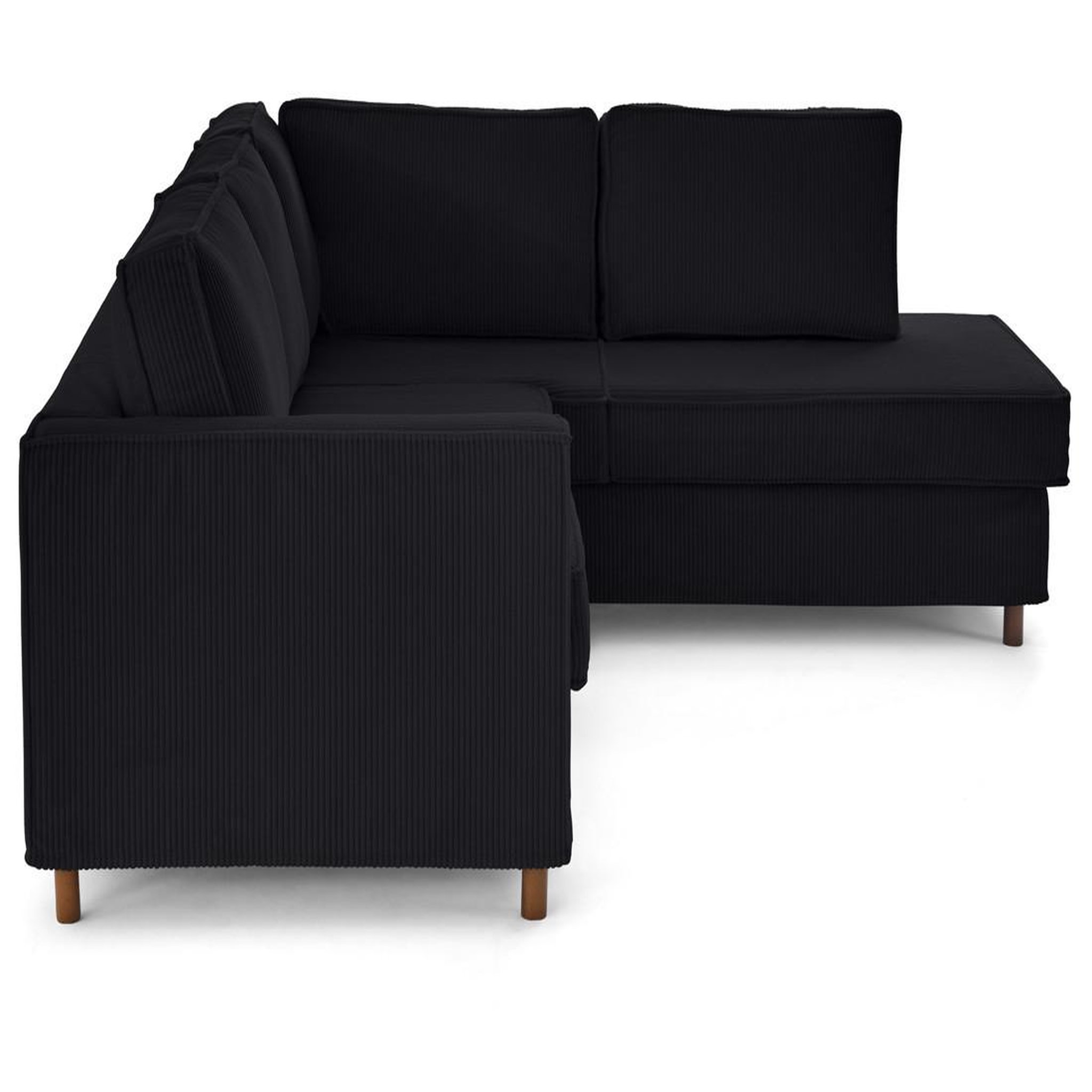 Voir la diapositive 5 : LISA DESIGN Jake - canapé déhoussable d'angle droit 5 places en velours côtelé