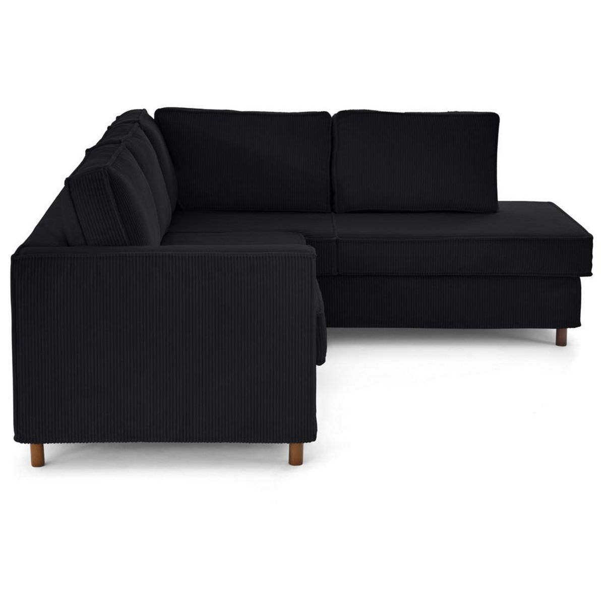 LISA DESIGN Jake - canapé déhoussable d'angle droit 5 places en velours côtelé