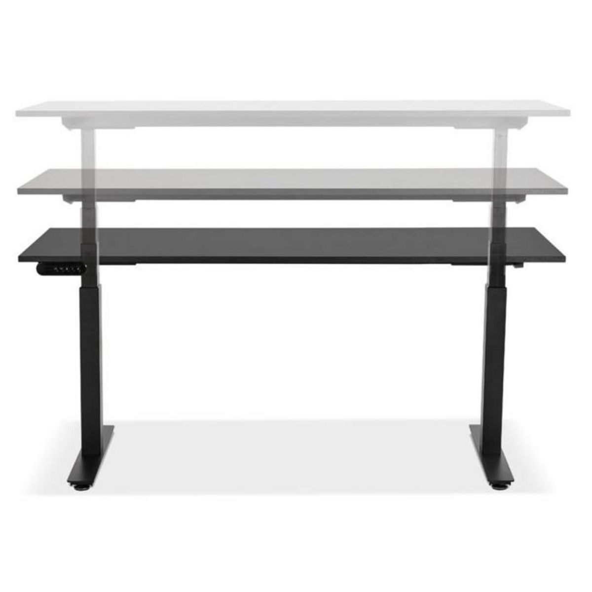 Paris Prix Bureau Design Réglable  Électrique  160cm Noir