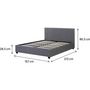 Voir la diapositive 4 : Habitat et Jardin Lit double avec coffre  Carla  - 160 x 200 - Gris