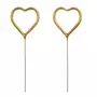 Cierges magiques x 2 - 16,5 cm - cœur doré