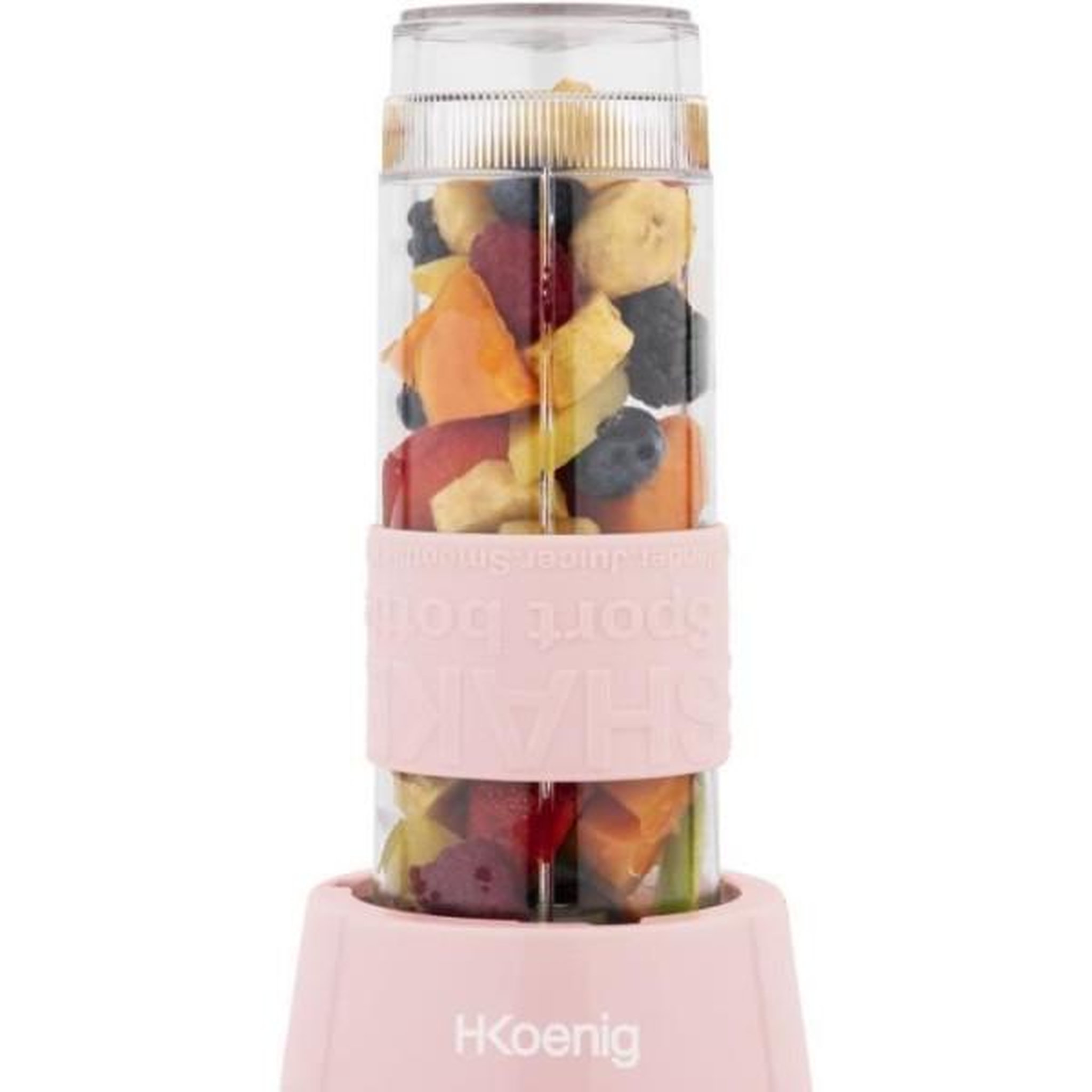Voir la diapositive 6 : HKOENIG Blender Mini  - H.KoeNIG - SMOO12 - 300 W - 570 mL - Rose pastel - 2 gourdes incluses - Sans BPA
