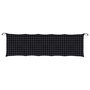 Voir la diapositive 5 : VIDAXL Coussins de banc de jardin lot de 2 motif a carreaux noir