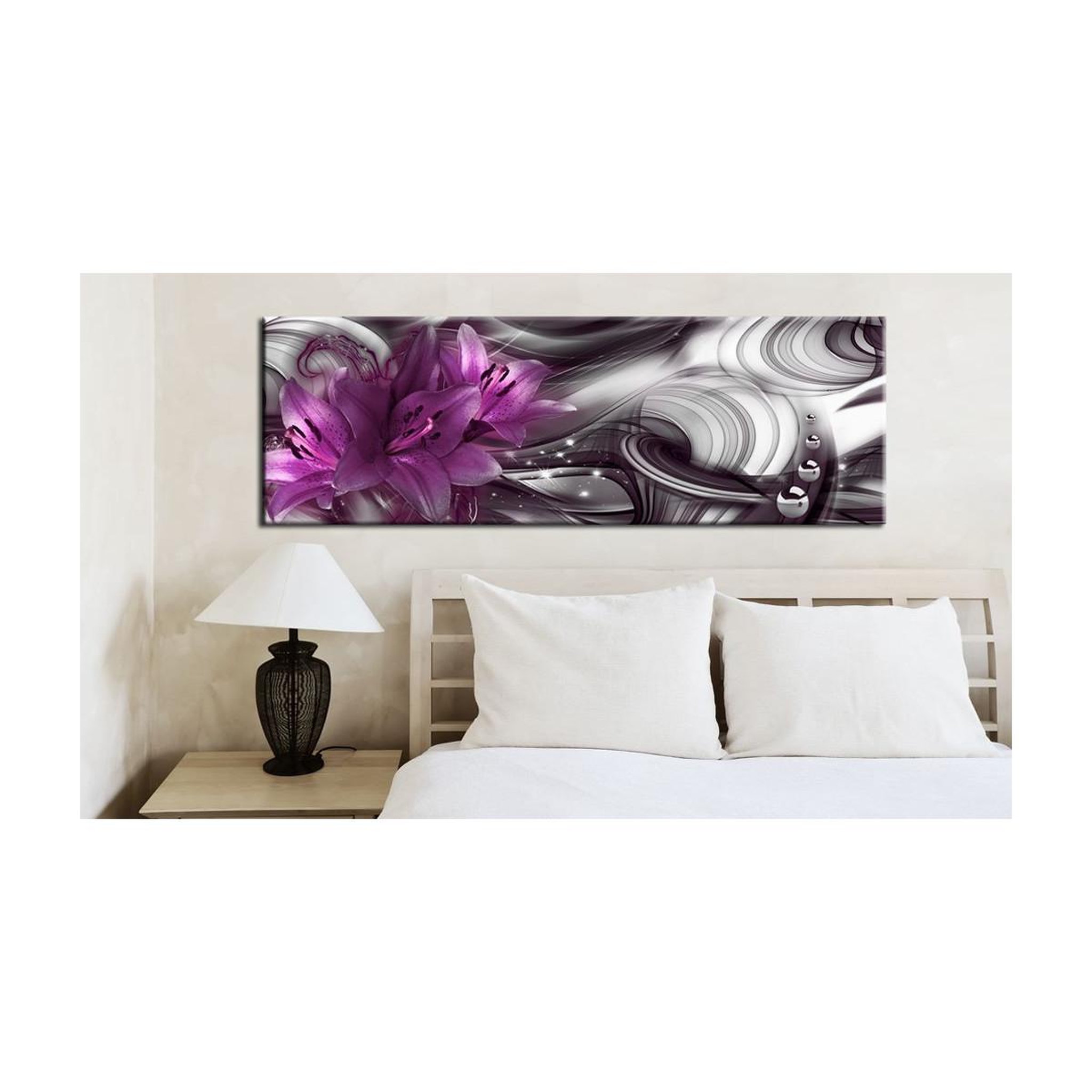 Voir la diapositive 2 : Paris Prix Tableau imprimé  fond violet
