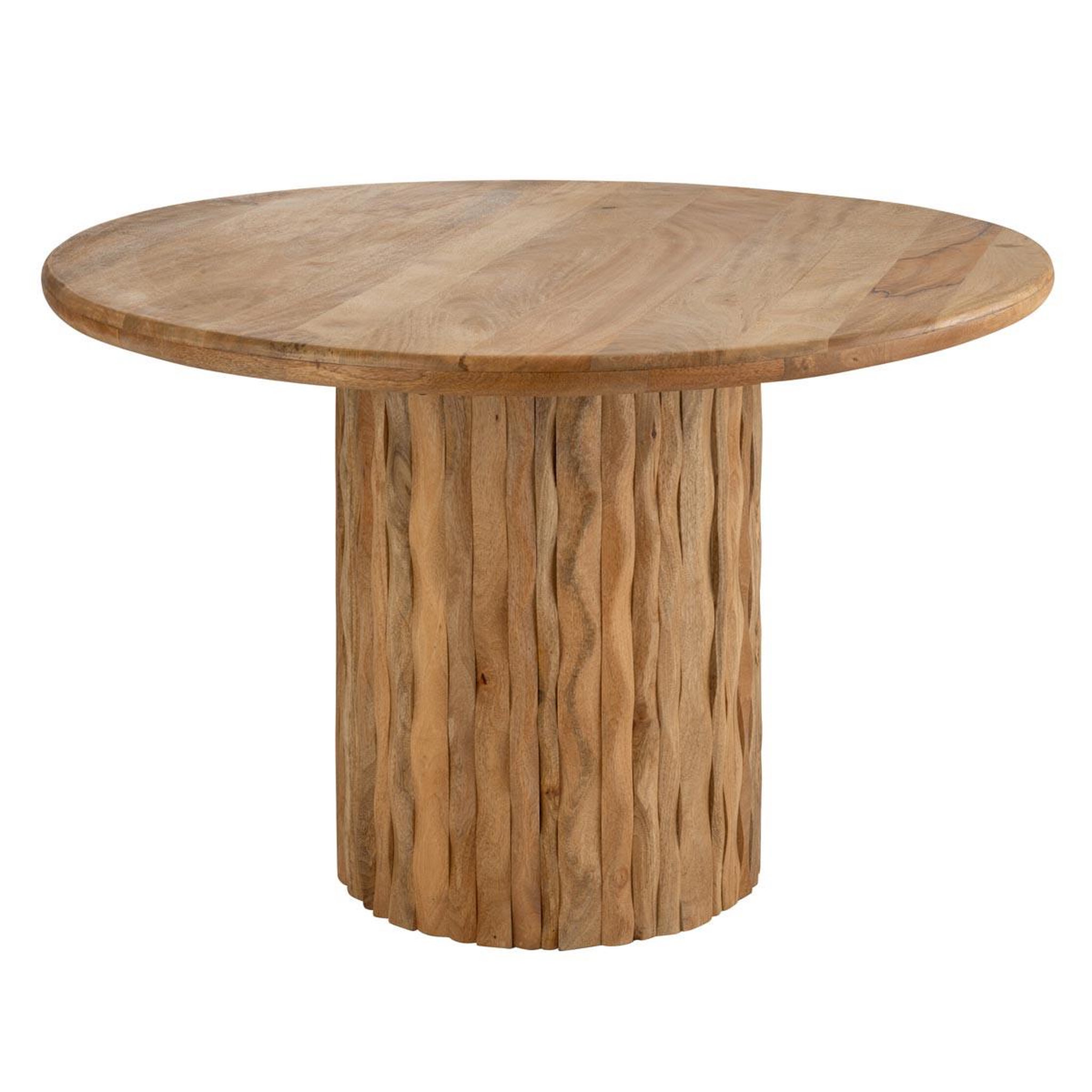 J-LINE Table à manger en bois  curve  122cm naturel