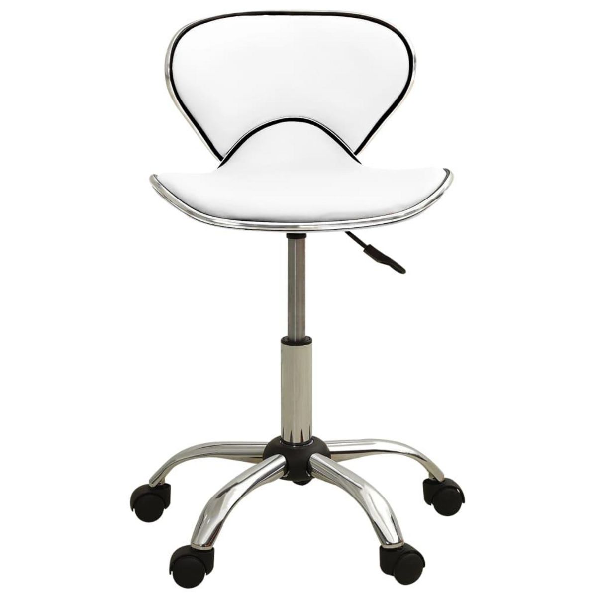 VIDAXL Chaise de bureau Blanc Similicuir