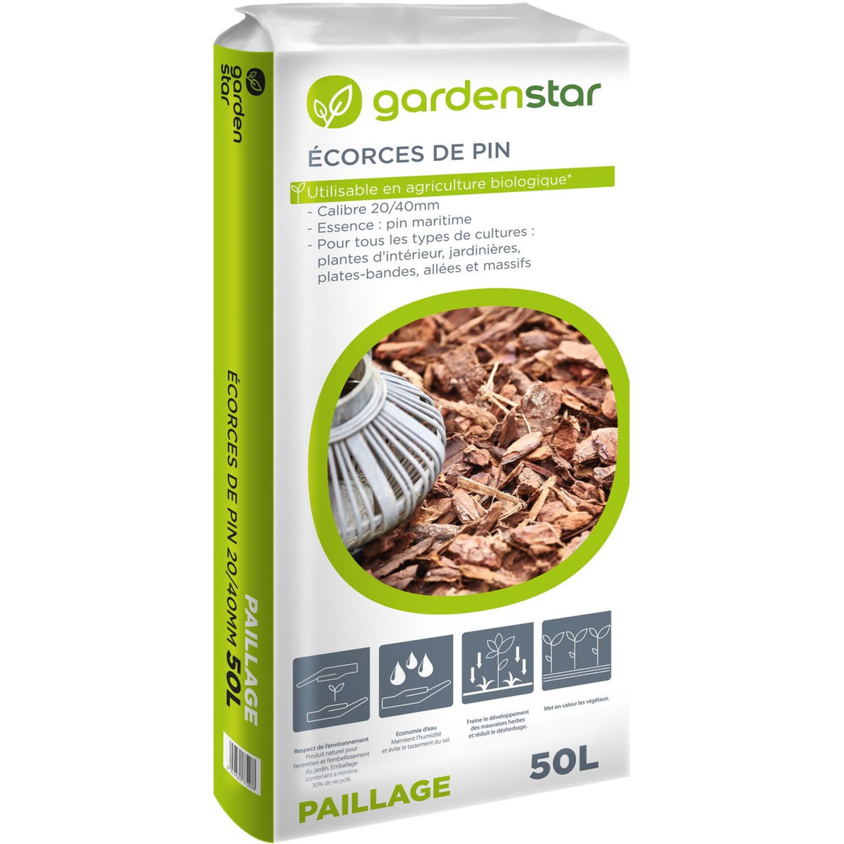 GARDENSTAR Ecorce de pin 20/40mm UAB - 50L