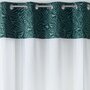 Douceur d'Intérieur Rideau à œillets 140x240 cm velours Ikaria vert